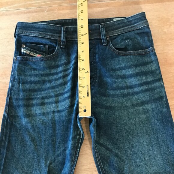 Diesel Buster Regular Slim Tapered Jeans Men 29x30 Blue Mid Rise Button Fly - Picture 8 of 14